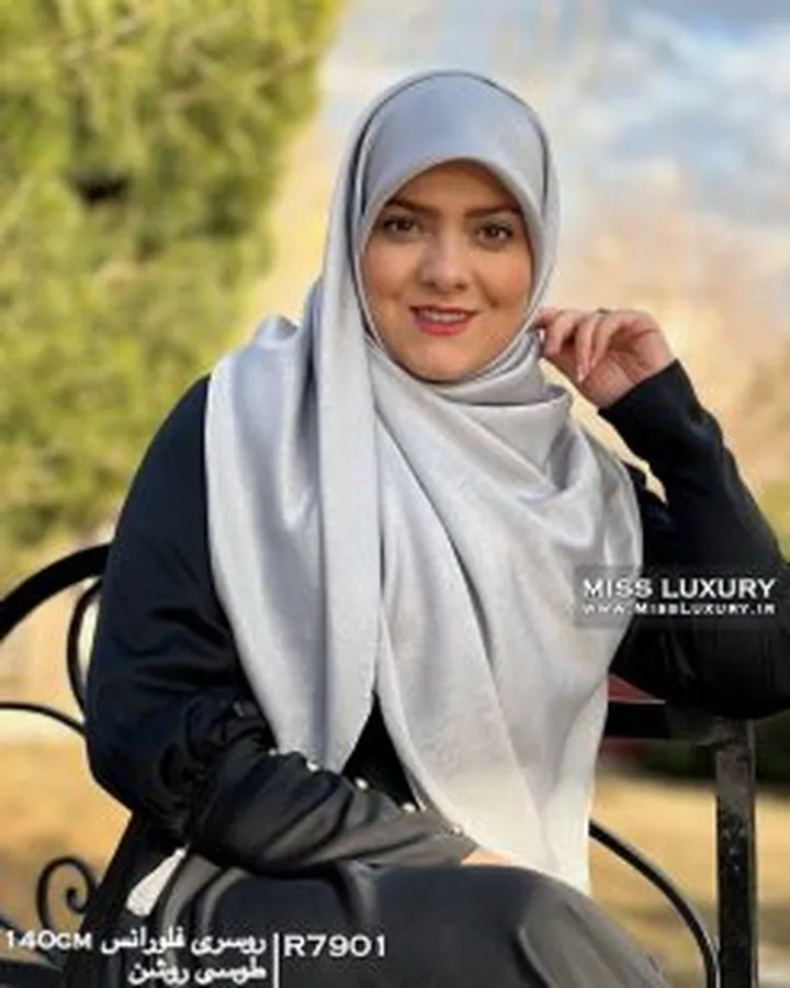 روسری مجلسی فلورانس طوسی روشن R7901
