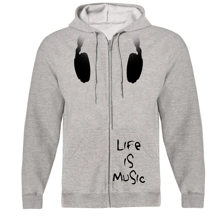 سویشرت مردانه طرح Life is music کد S45