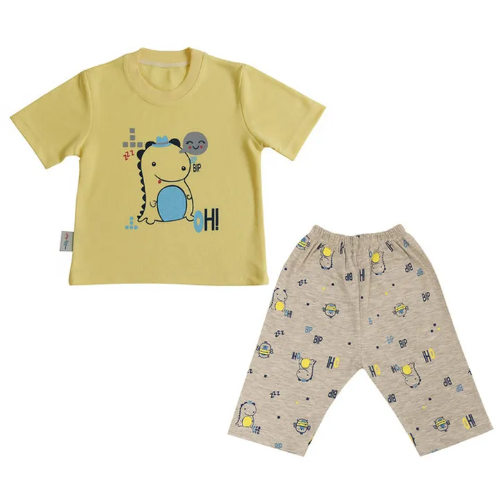 ست تی شرت آستین کوتاه و شلوارک بچگانه سپیدپوش کد 1...