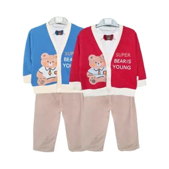 سه تیکه طرح خرس دخترانه (18 ماه تا 6 سال) کد 2680017101