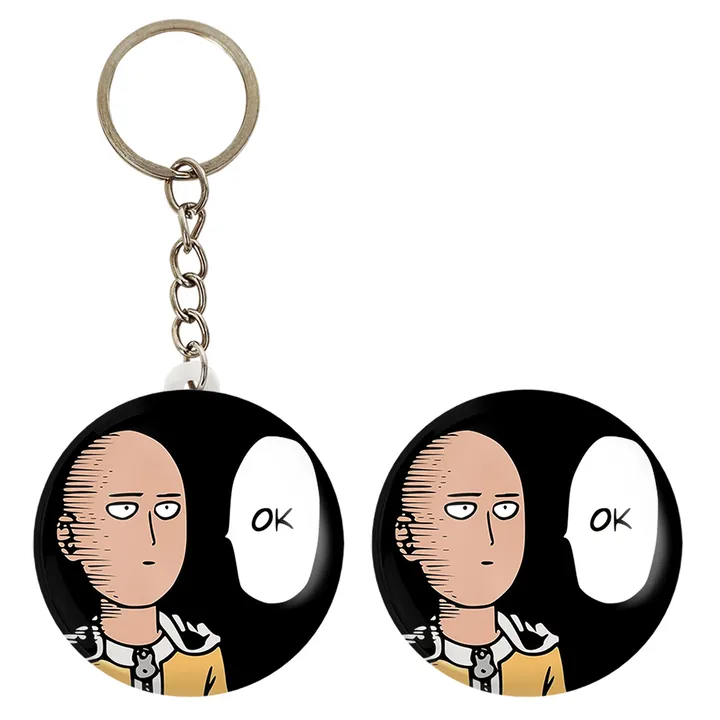 پیکسل خندالو مدل سایتاما انیمه مرد تک مشتی One Punch Man کد 10520 به همراه جاکلیدی