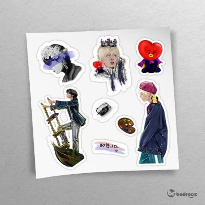 پک استیکر  BTS Taehyung Sticker Pack