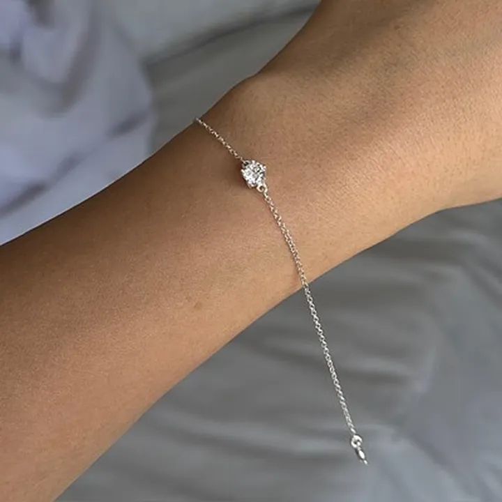 دستبند نقره نگین