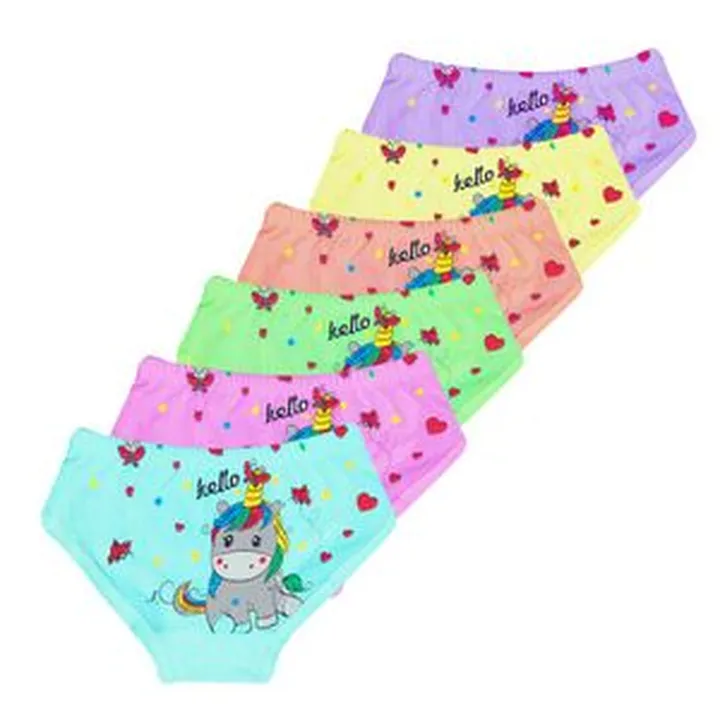 شورت اسلیپ دخترانه مدل تک شاخ مجموعه 6 عددی