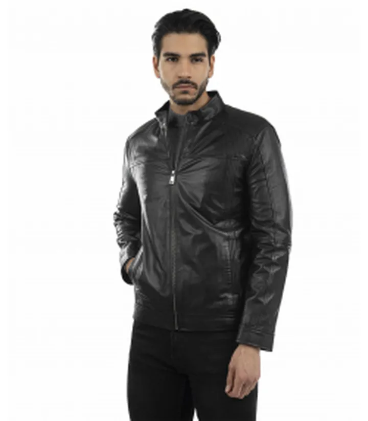 کت مردانه چرم طبیعی نوین چرم Novin Leather مدل FRANC