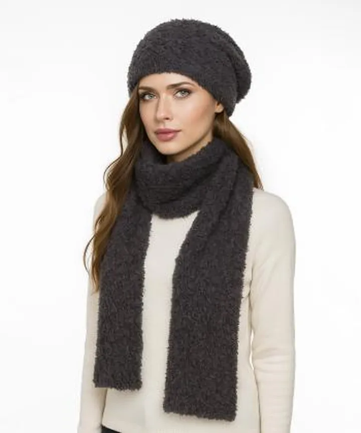 ست كلاه و شال بافت تارتن كد 212000112