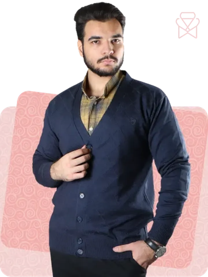 ژاکت طرح لوزی کد 30097