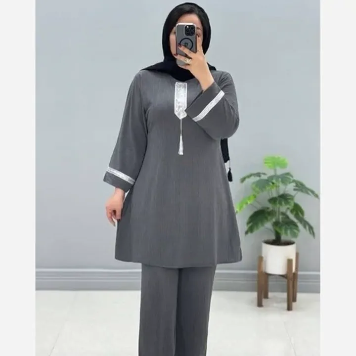 تونیک شلوار کریشه سبک وراحت بارنگای زیـبــــــا