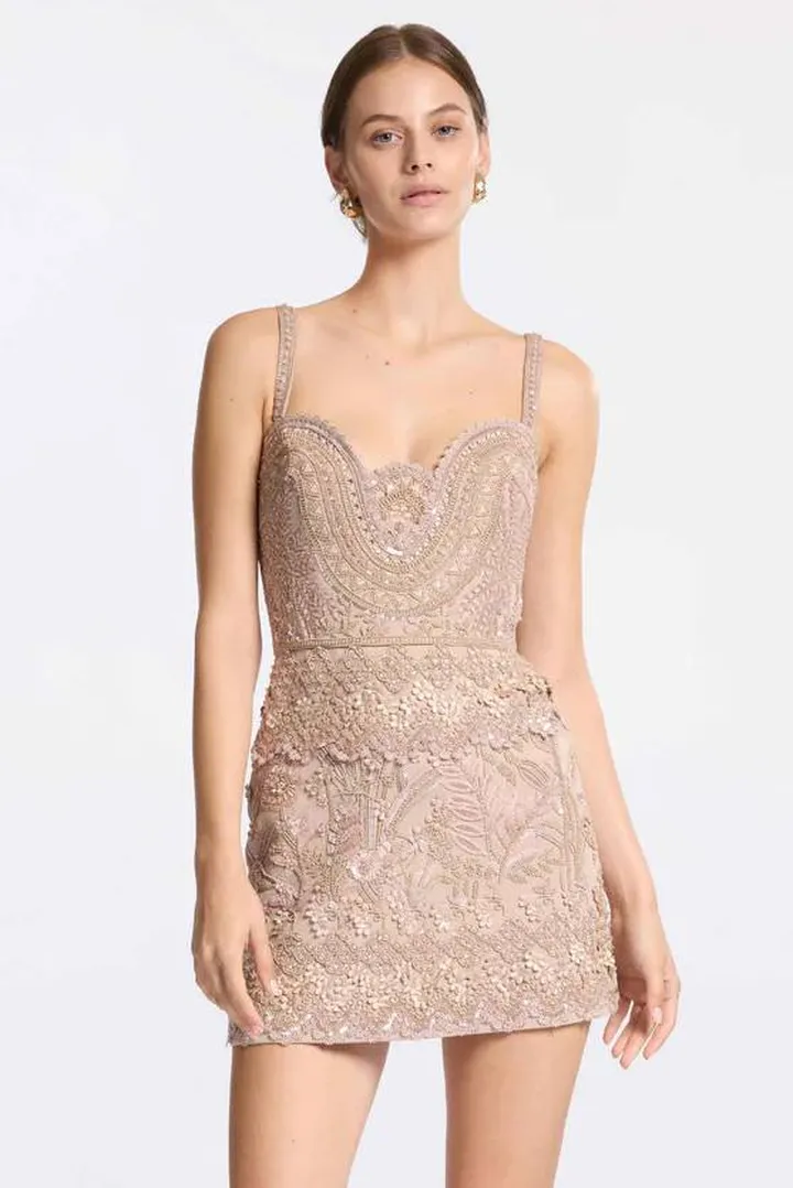 لباس مجلسی زنانه کوتاه گلدوزی‌...