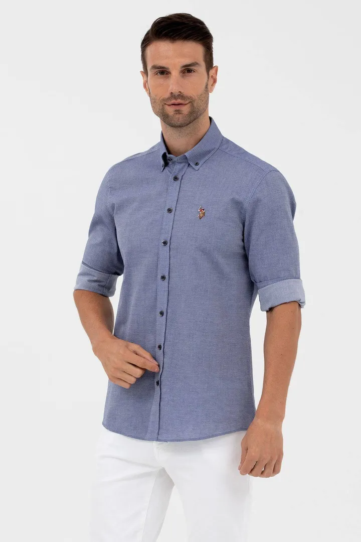 <span class="text-styled__StyledSpan-sc-d280c10c-1 dvOaRP">U.S. Polo Assn.< span>پایه. پیراهن سفید مردانه Slim Fit بافته شده Polo Assn