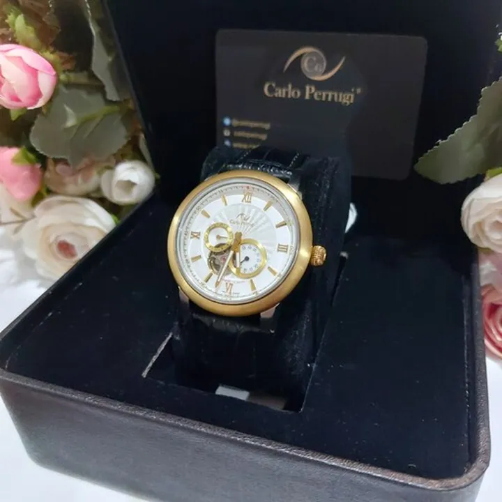 ساعت مچی مردانه فول اتوماتیک کوکیCarlo perrugi CG3010 اصل ژاپن اورجینال 