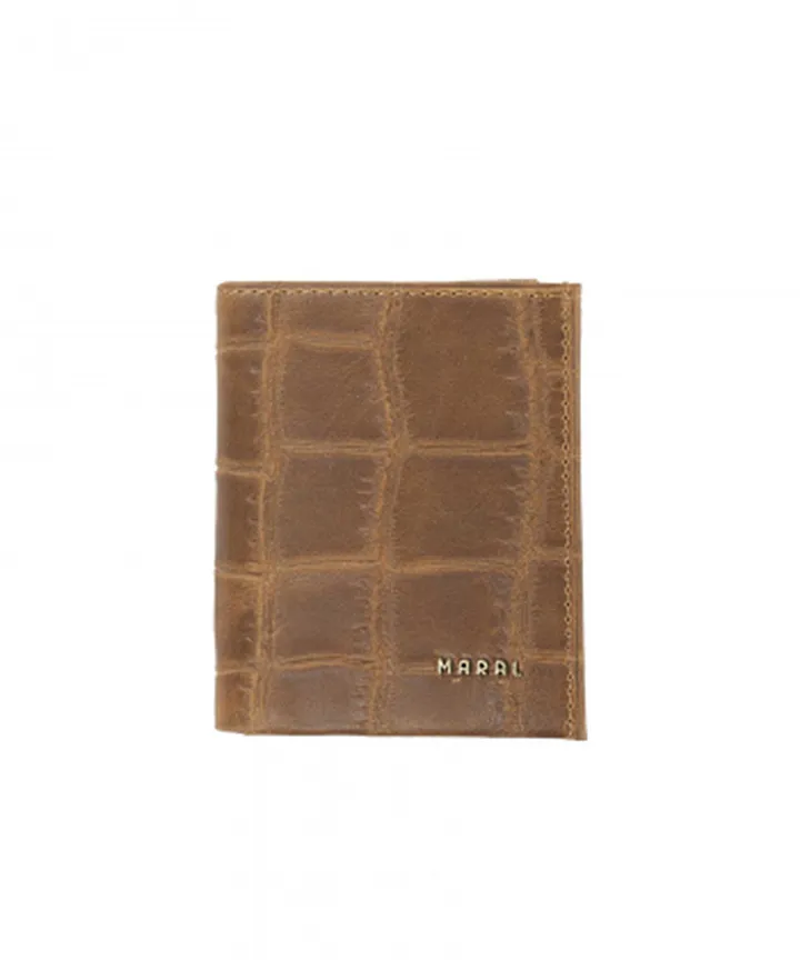 کیف پول چرم طبیعی مردانه مارال چرم Maral Leather مدل آراس