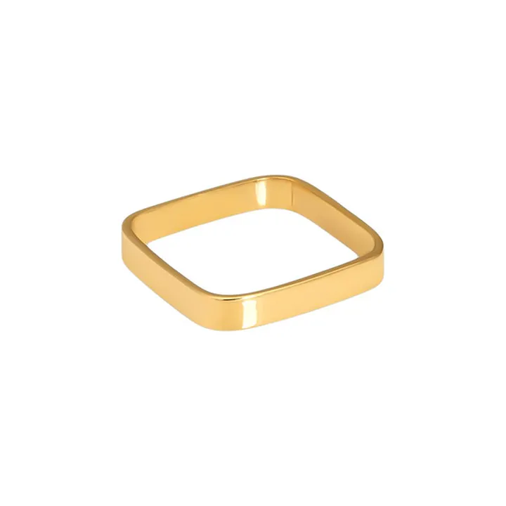 انگشتر طلا 18 عیار زنانه سنجاق مدل مربع کد 3R160 س...