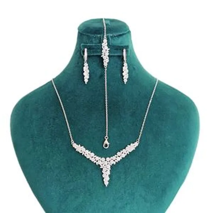 نیم ست نقره زنانه مدل گندم فلاور 237