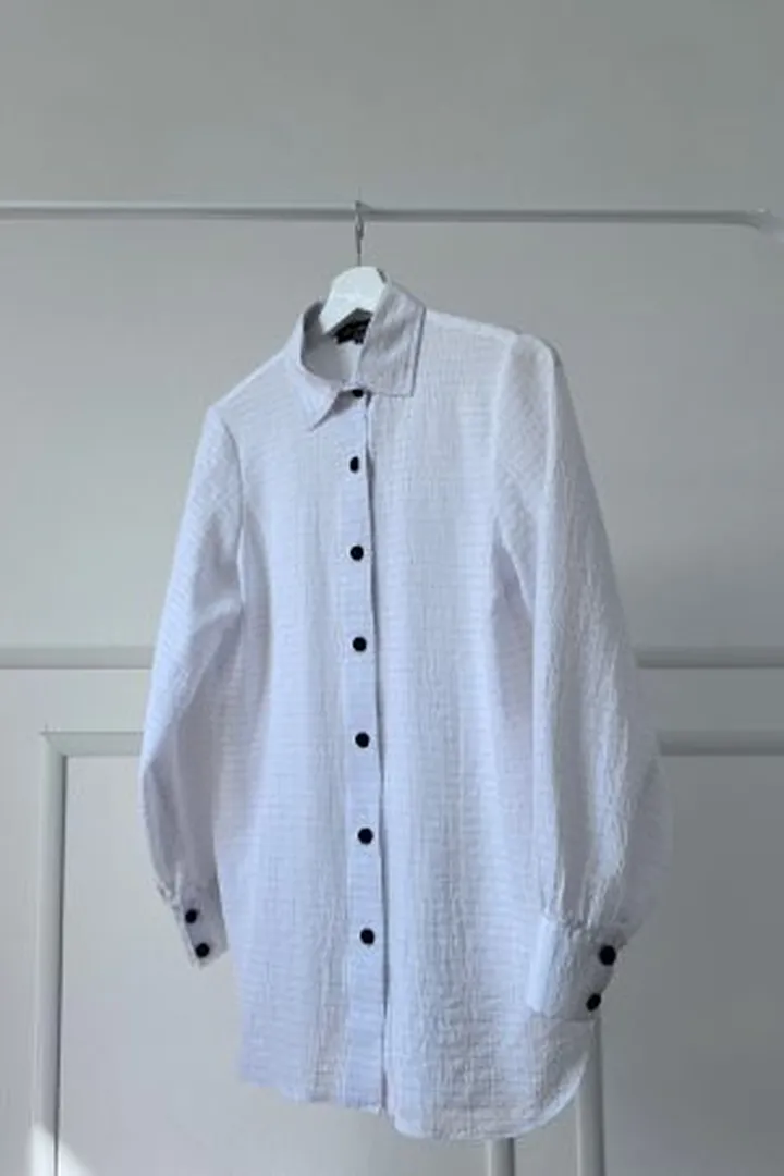 شومیز کتان ژاکارد