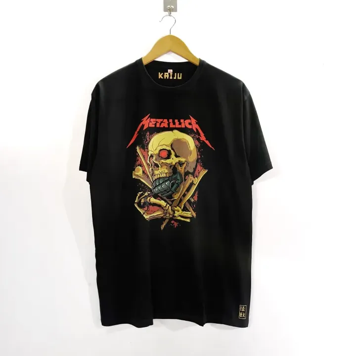 تیشرت گروه موسیقی metallica متالیکا   ‘ Black Printed Tee Wearables De Barn