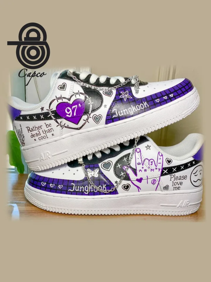 کفش AF1 طرح BTS ARMY