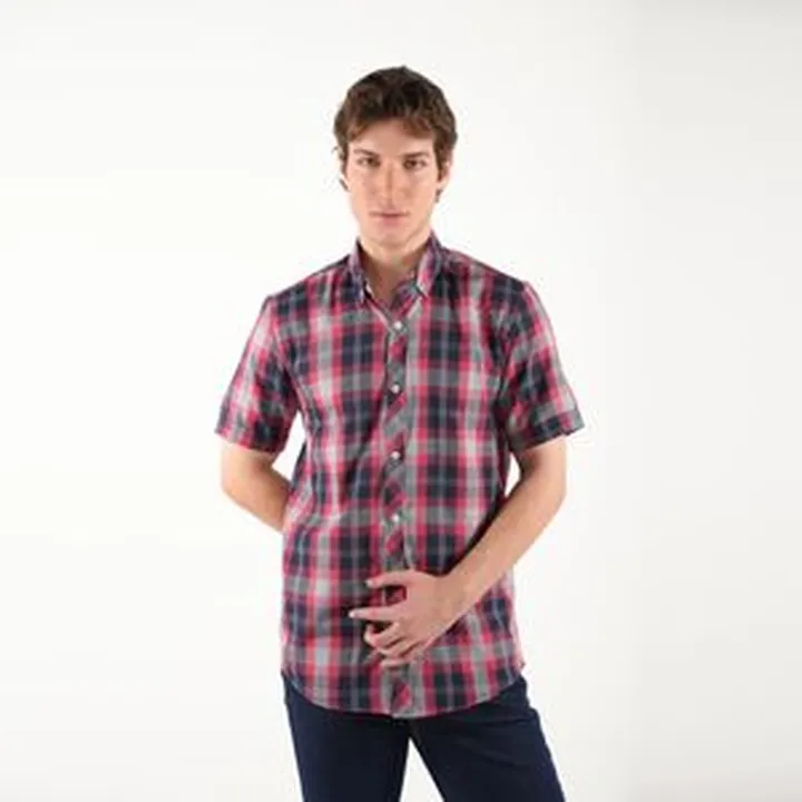 پیراهن آستین کوتاه یقه برگردان مردانه پاتن جامه مدل 04MR8091