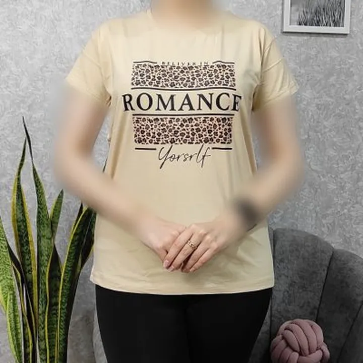 تی شرت زنانه طرح ROMANCE