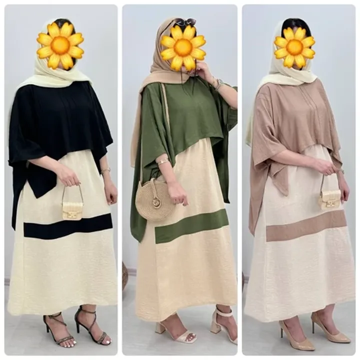 ست سارافون و شنل گل رز جنس لنین و کراش