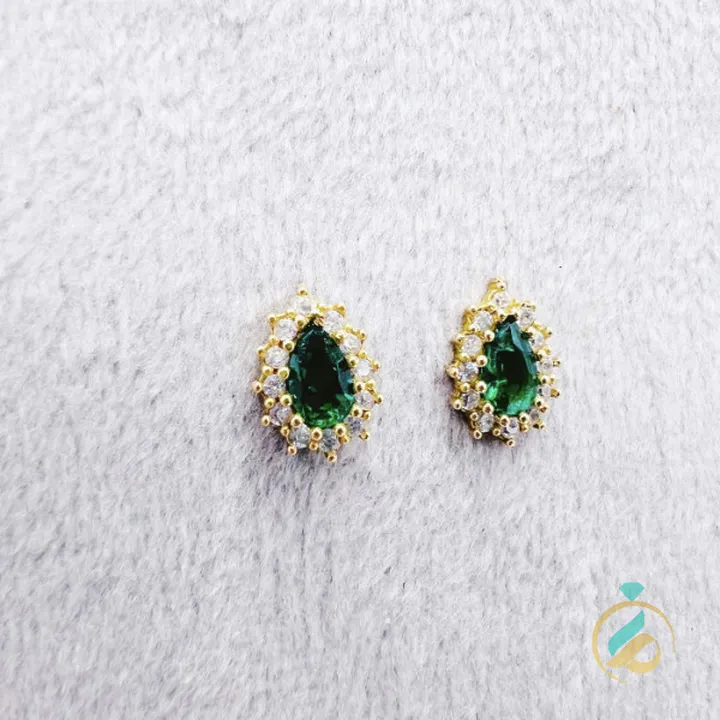 گوشواره طلا زمرد یکتاخواه