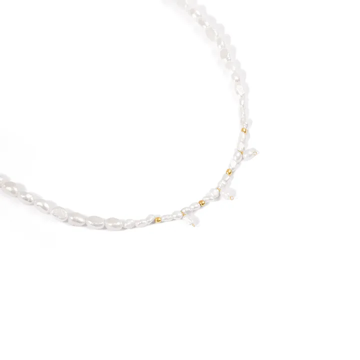 گردنبند طلا مروارید چهار گوی