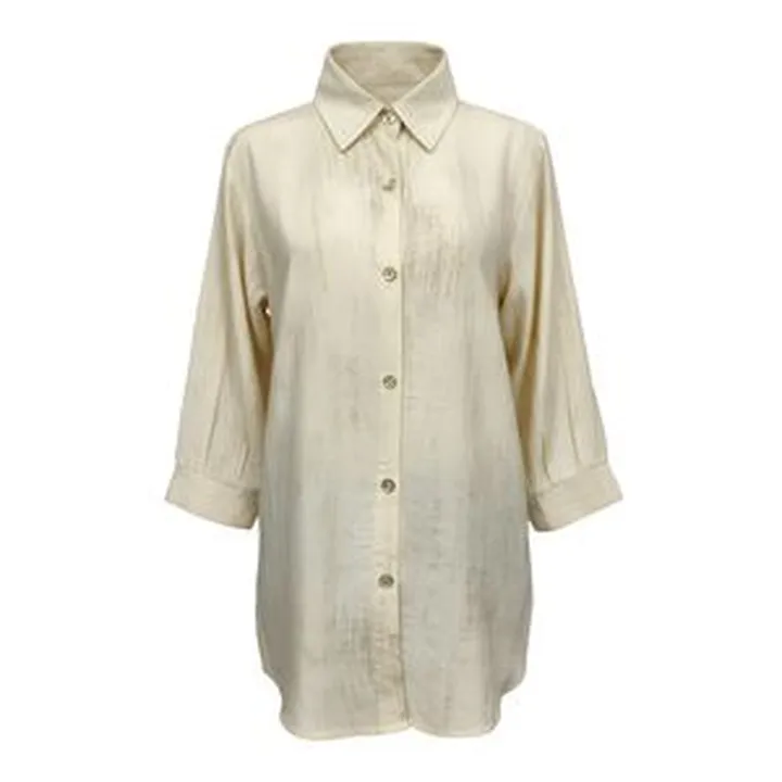 شومیز آستین سه ربع یقه برگردان زنانه مدل 112562