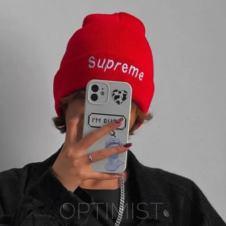 کلاه بافتی Supreme فری سایز از برند اورجینال Optimist