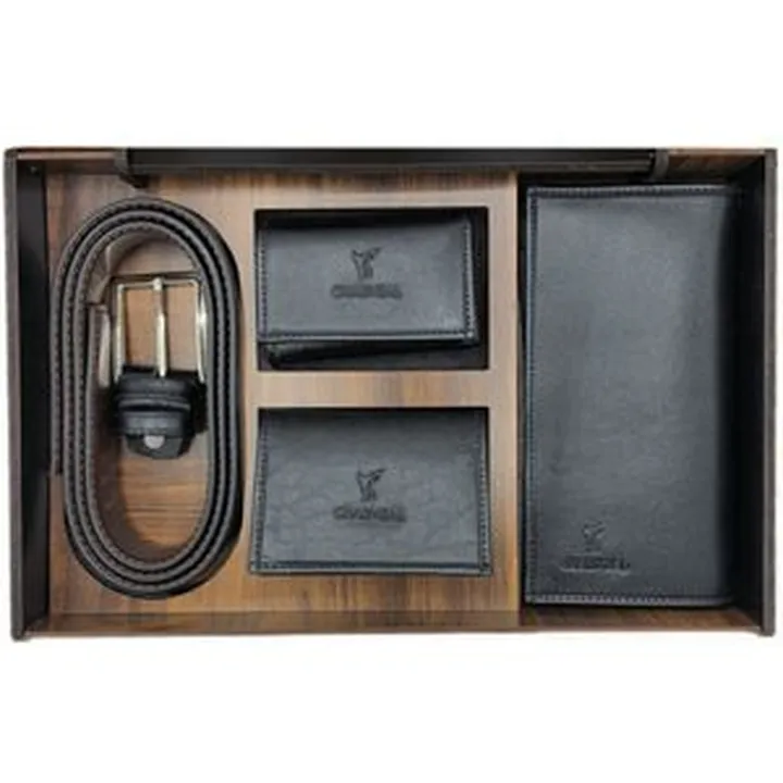 ست هدیه مردانه مدل چرم طبیعی چرمسال 4t