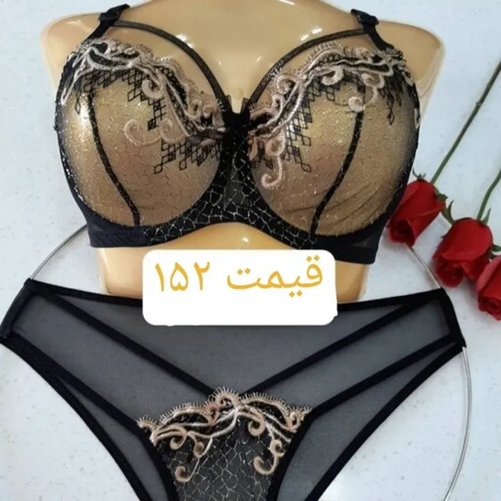 ست سوتین وشورت تور گاز شاین دار فنردار زنانه سایز 70موجوده 