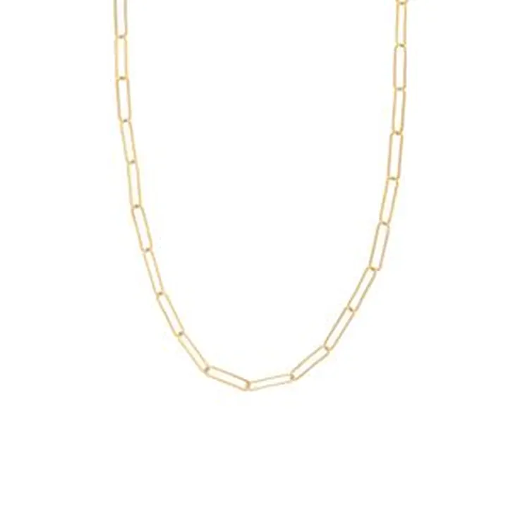 گردنبند طلا 18 عیار زنانه ماوی گالری مدل زنجیری مستطیل