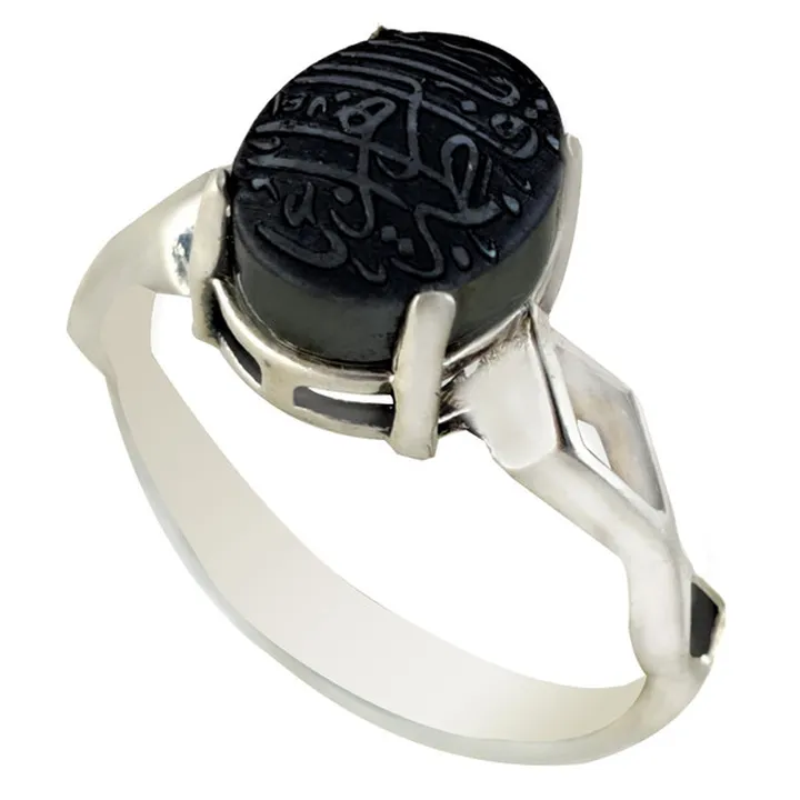 انگشتر نقره زنانه ملک زیور مدل یا فاطمه زهرا حدید ...