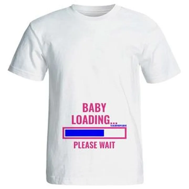 تی شرت بارداری طرح baby loading کد 3974