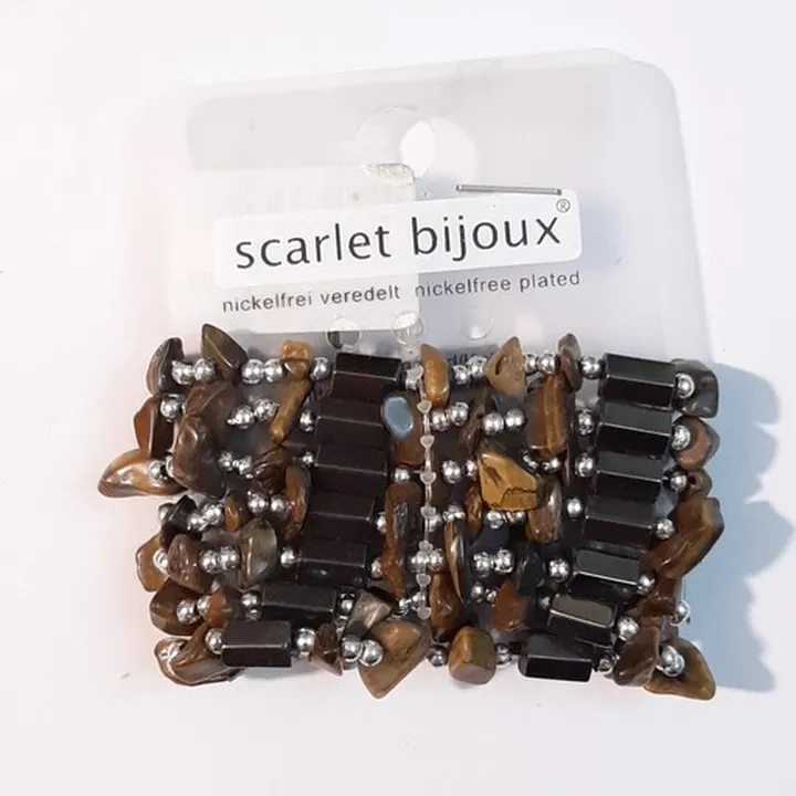 دستبند مگنتی قهوه ای و مشکی زنانه اسکارلت بیژوکس SCARLET BIJOUX آلمان کد 2003 (ارسال رایگان)