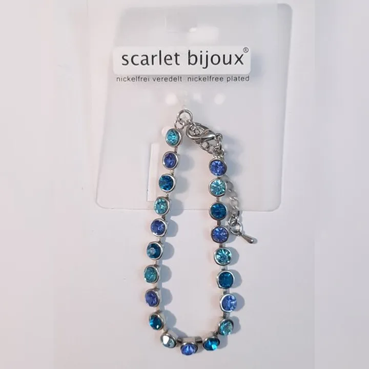 دستبند زنانه نگین آبی اسکارلت بیژوکس scarlet bijiux آلمان (ارسال رایگان)