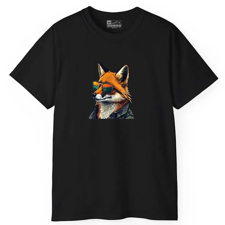 تی شرت آستین کوتاه مردانه پاد آفرین مدل روباه کد 0...