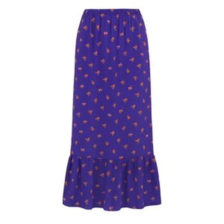 دامن چین‌دار زنانه مدل نخی گلدار