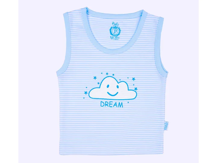 رکابی  نوزادی پسرانه آبی رنگ طرح cloudy پاریز Pariz