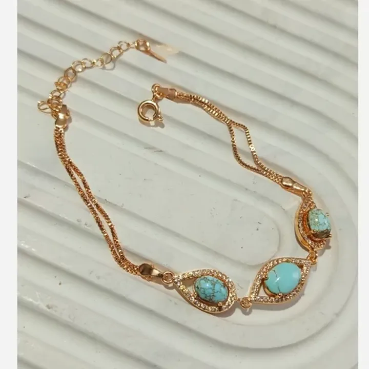 دستبند فیروزه نیشابوری اصلی زنانه6