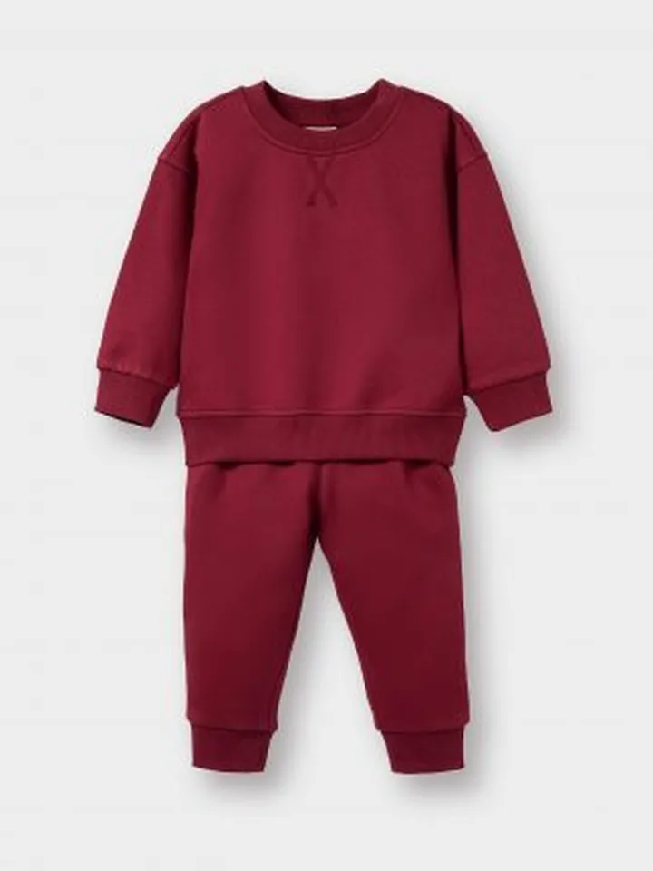 ست لباس نوزادی پسرانه زرشکی دفکتو