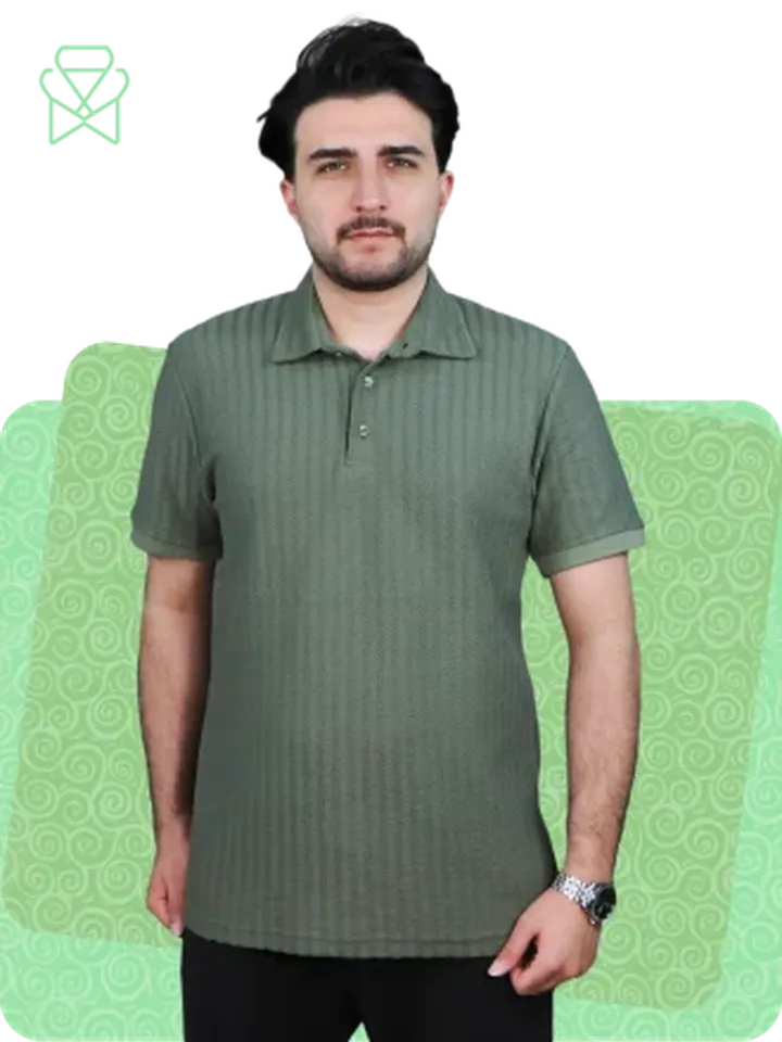 تیشرت مردانه پنبه ژاکارد کد 438120