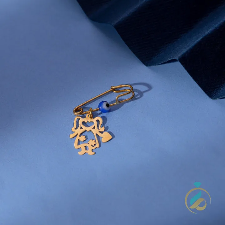 سنجاق سینه طلای دخترونه