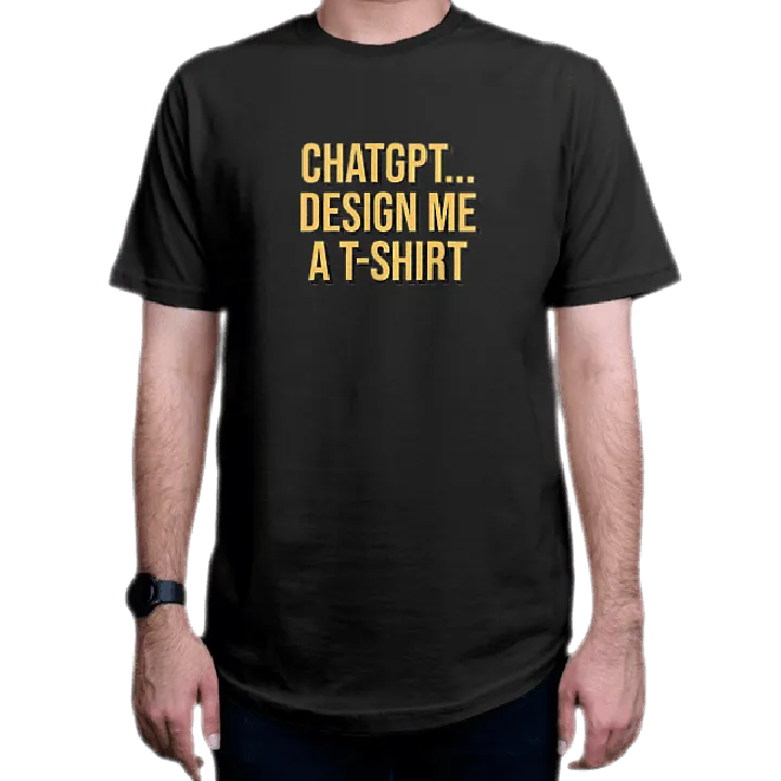 تیشرت برنامه نویسی طرح chatgpt design me a t-shirt