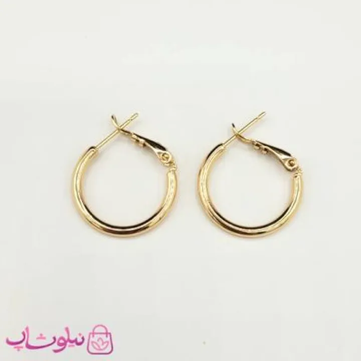 گوشواره حلقه ای دخترانه ژوپینگ ساده قطر 2 سانت کد 1059