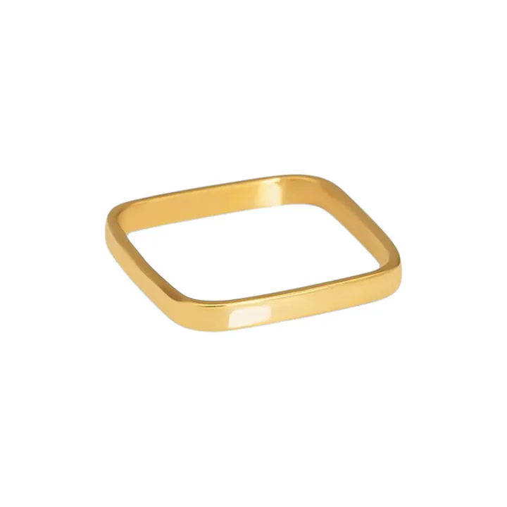 انگشتر طلا 18 عیار زنانه سنجاق مدل مربع کد 2R160 س...