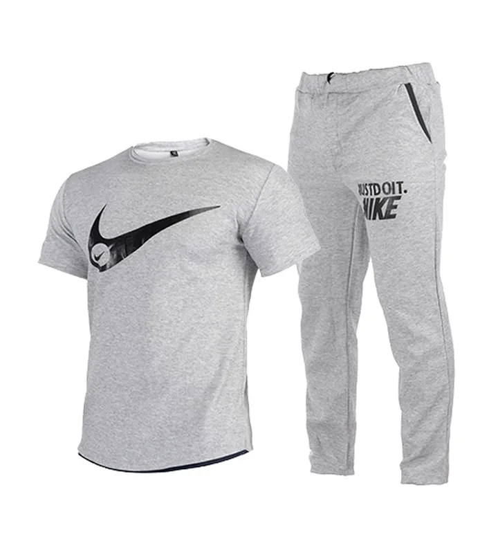 ست تیشرت و شلوار مردانه Nike ساده یقه گرد