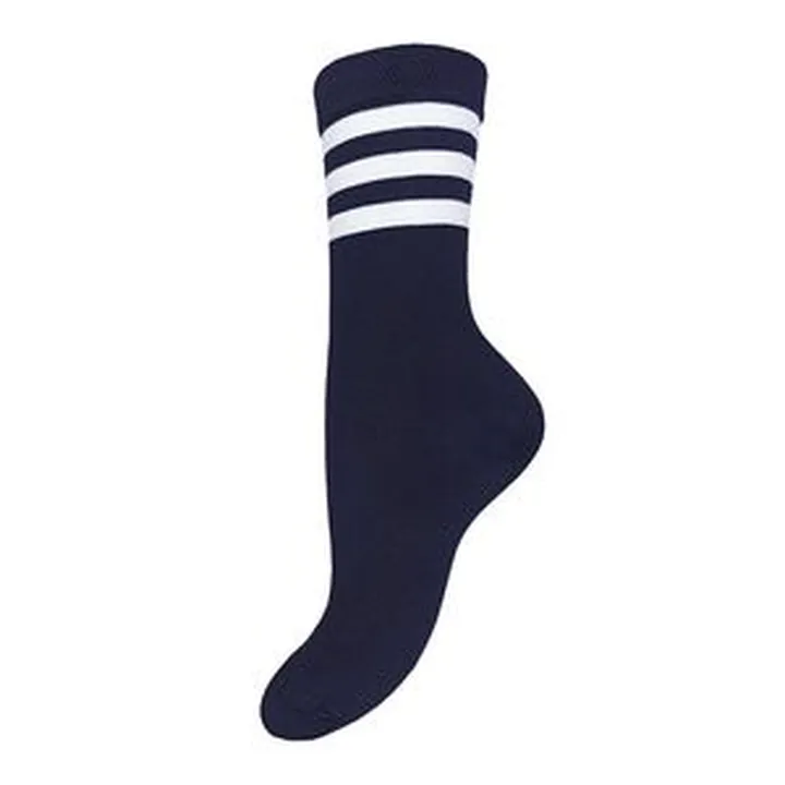 جوراب ورزشی ساق بلند زنانه پاریز مدل سه خط کد 1862 رنگ سرمه ای