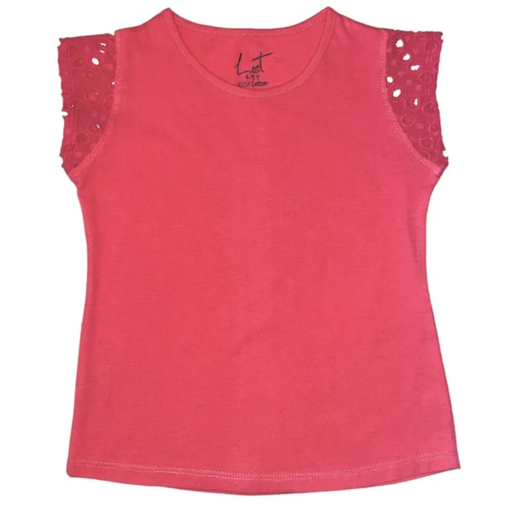 بلوز آستین کوتاه دخترانه لینتل مدل دنا 0098