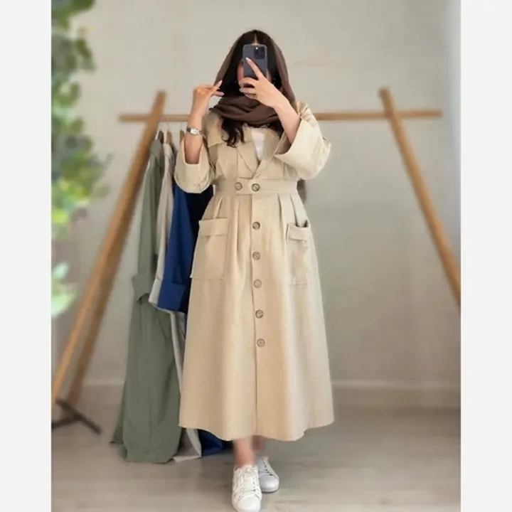 کفتان زنانه مانتو بلند زنانه مانتو قواره دار 