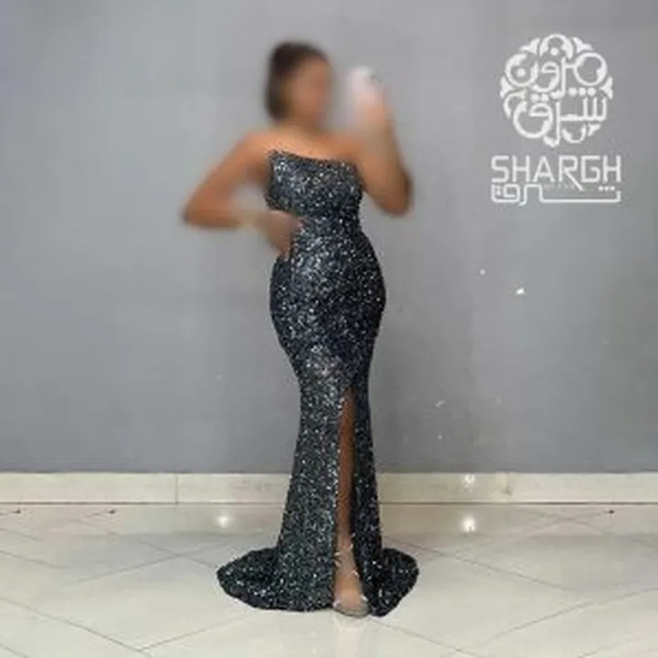 ماکسی پولک درشت دکلته چاکدار